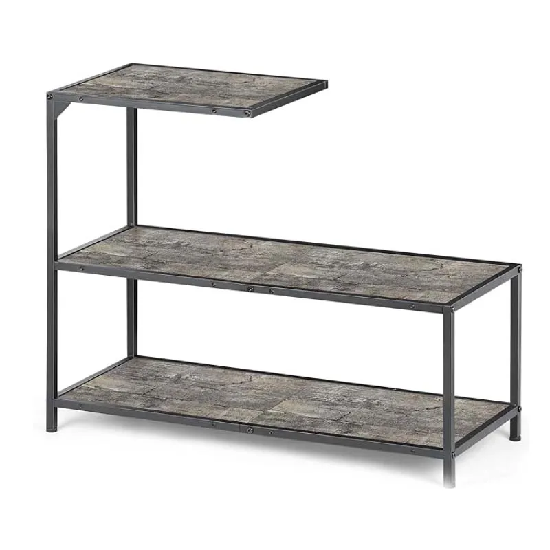 Narrow Side Table 3 Tier Sofa End Table Small Space Side Storage Shelf Slim Bedside Nightstand