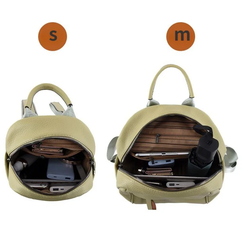 2024 New Spring Outing Backpack for Women with A Sense of Luxury Light Luxury Small Size Retro Backpacks Macaron Color Backpacks
