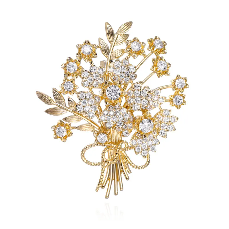 Fashion Lucky Tree Brooch Luxury Women's Suit Neckline Ornament Flower Pins Fixed Clothes Decorative Corsage Jewelry Gifts 3700