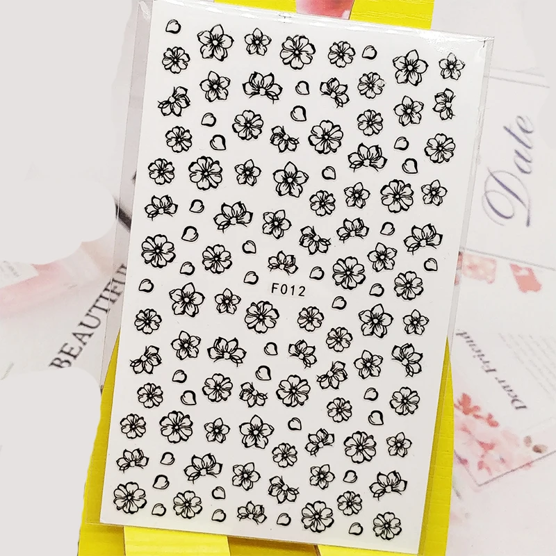 

3D Nail Sticker Decals Sailboat Flowers Fish Nail Art Decorations Stickers Sliders Manicure Accessories Nails Decoraciones