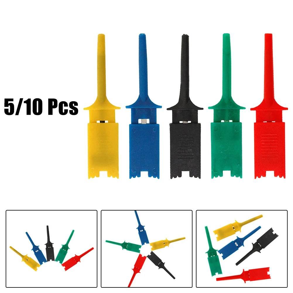

Instrumentation Clip Hook Clip Useful 10/5 Pcs 5 Color Copper Electrical Test Hot Sale Leads & Probes New Plastic