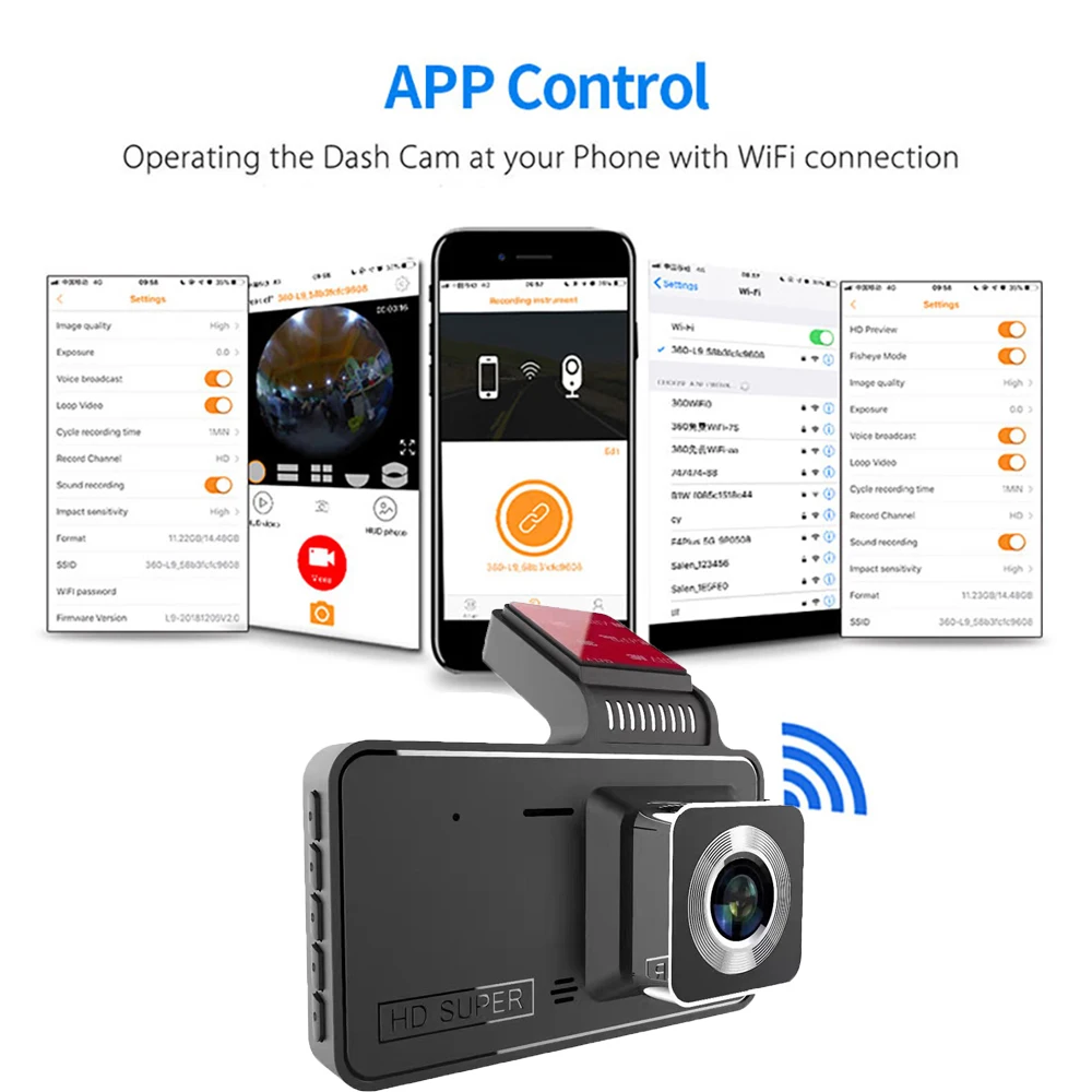 ڵ DVR   ķ, 1080P Ǯ HD  ī޶,   , ߰ ð, ڵ  ķ, GPS ΰ, ڵ ׼