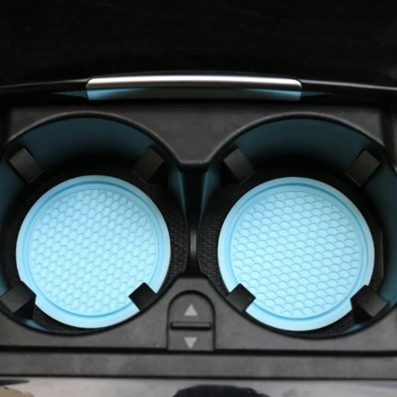 Car Cup Coasters Water Cup Anti Slip Pad Universal Embedded Decorative Coaster NonSlip Mat Car Interior Decor Accessories car coaster pads