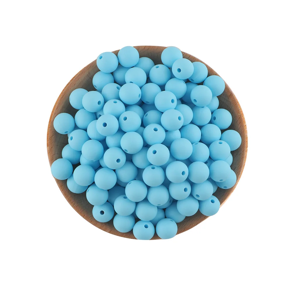 Bulk Set of 50 Round Silicone Beads for DIY Jewelry and Accessories – Assorted Sizes