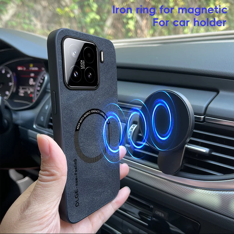 Magnetic Retro Leather Soft Case For Xiaomi 15 Pro Xiaomi15 Pro 5G Wireless Charging Phone Case Cover 2