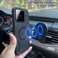 Magnetic Retro Leather Soft Case For Xiaomi 15 Pro Xiaomi15 Pro 5G Wireless Charging Phone Case Cover 2
