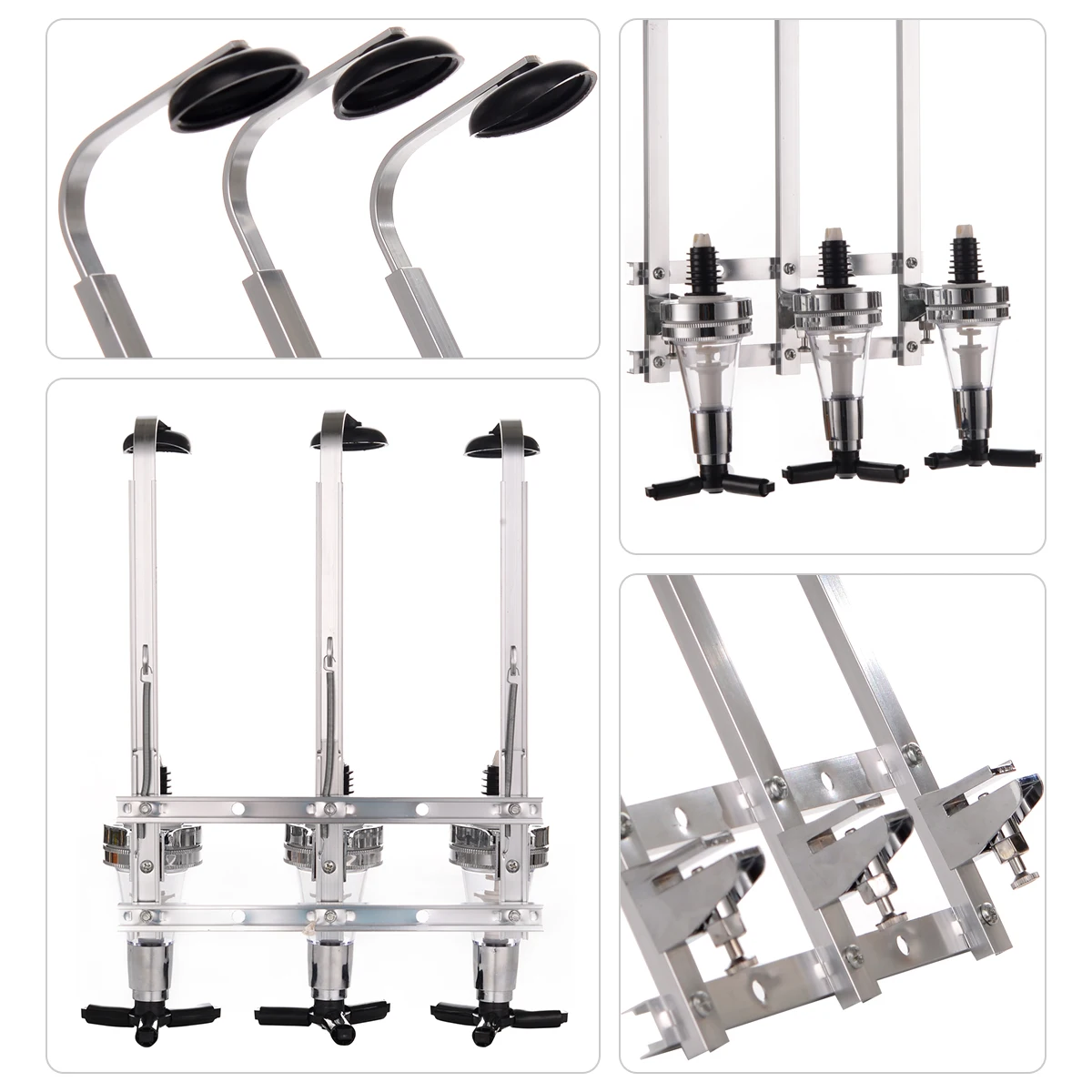 Liquor Dispenser 1-6 Bottle Wall Mounted Cocktail Shaker Stand Wine Beer Alcohol Bar Beverage Divider