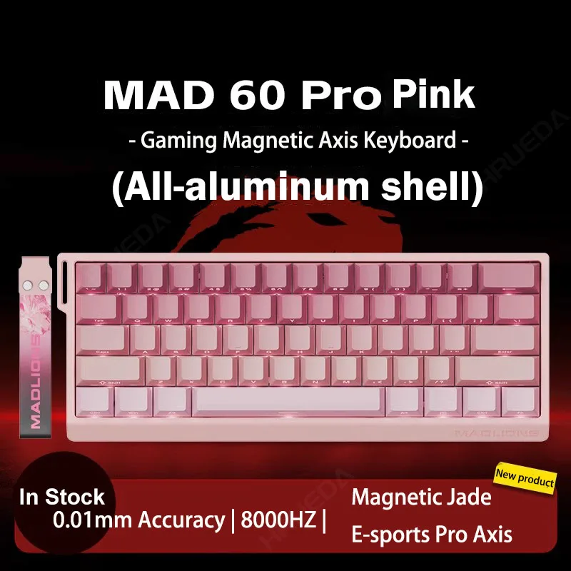 Madlions MAD 60/68 PRO Magnetic Switch Gaming Keyboard E-sport Custom Mechanical Aluminum Keyboard Ergonomics Accessories