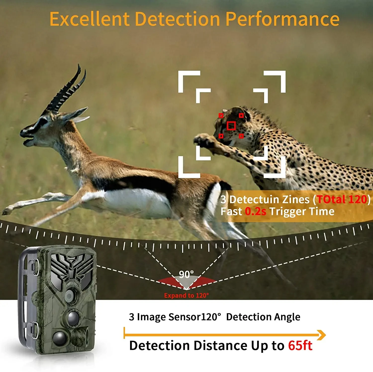 4K WIFI Live Stream Hunting Cameras Live Broadcast Trail Camera 30MP APP Bluetooth Night Vision WIFI830PRO Wildlife Photo Traps