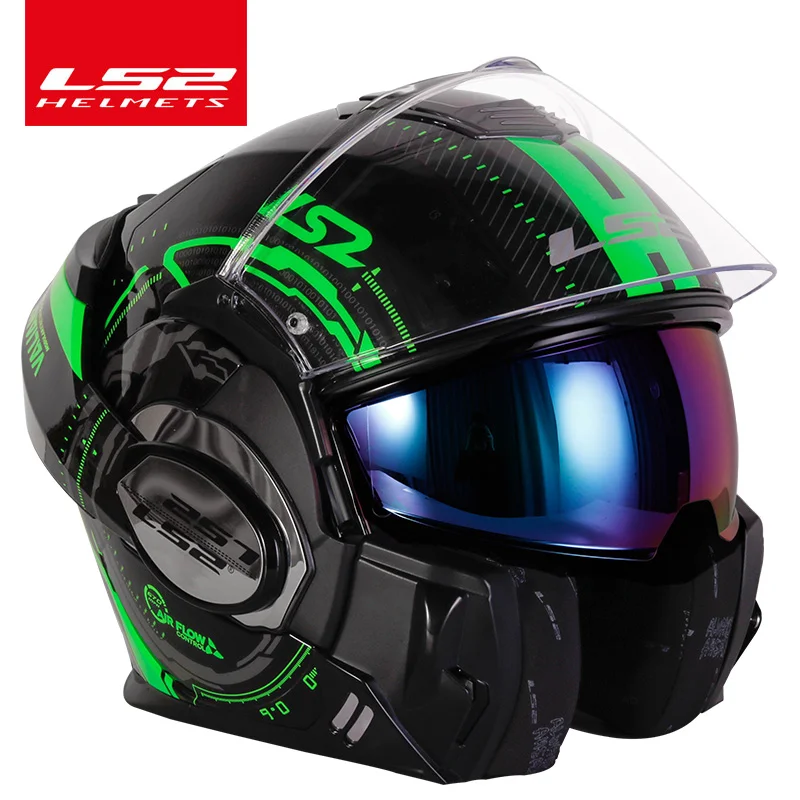 2018 Valiant Ls2 Ff399 Full Face Motorcycle Helmet Flip Up Dual Visor