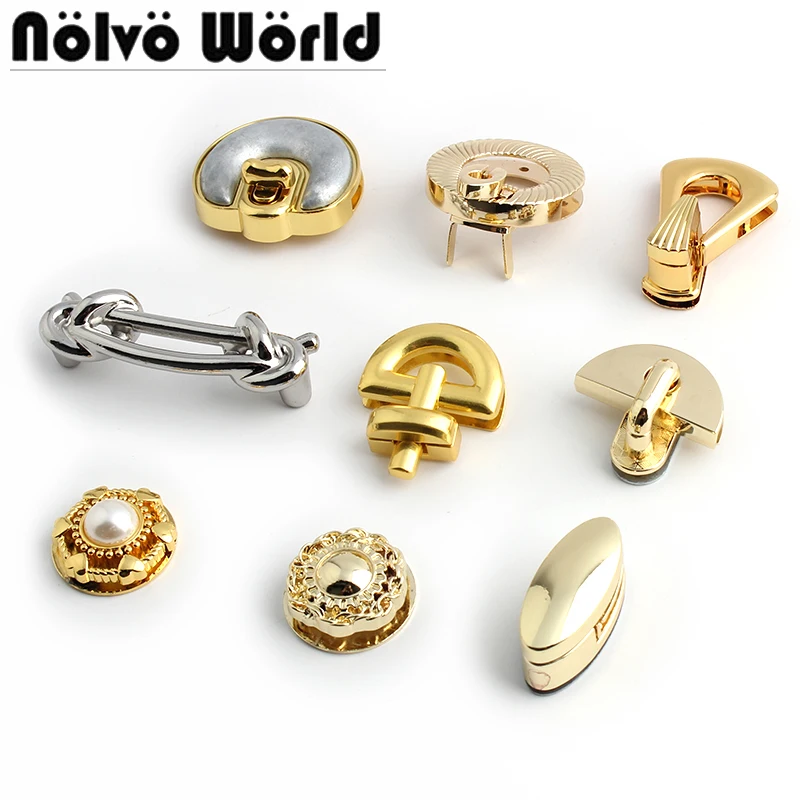 Cierres Redondos Para Bolsos - Pack De 3 Colores (oro, Plata, Negro) - Acero Inoxidable - DIY O Repuesto