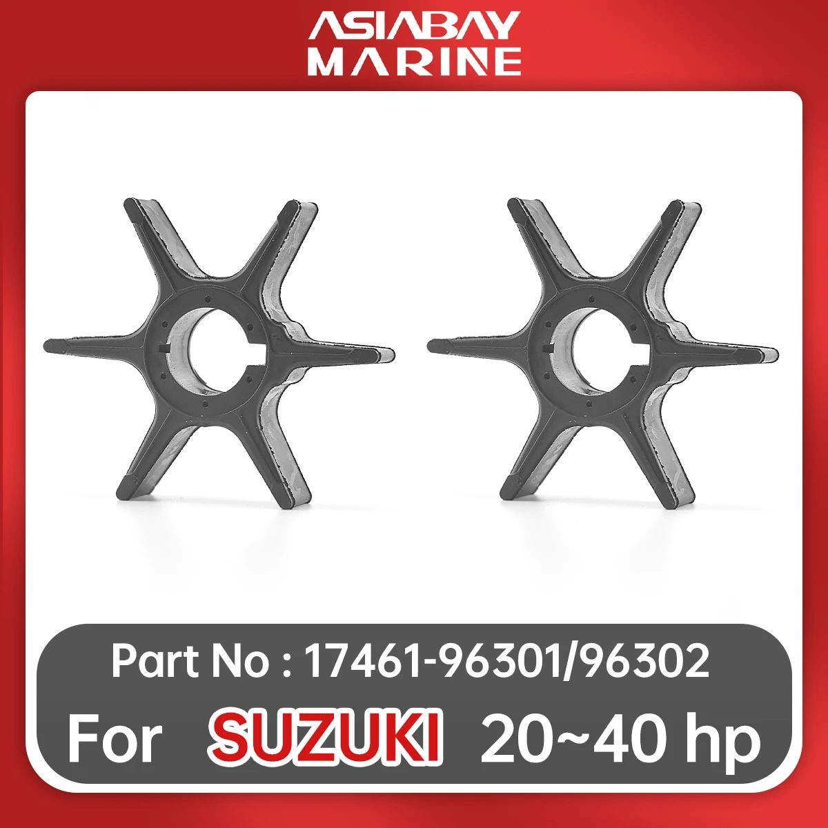 17461-96301 Water Pump Impeller For Suzuki Outboard Motor Engine 20hp 25hp  30hp 35hp 40hp Boat Parts 17461-96302