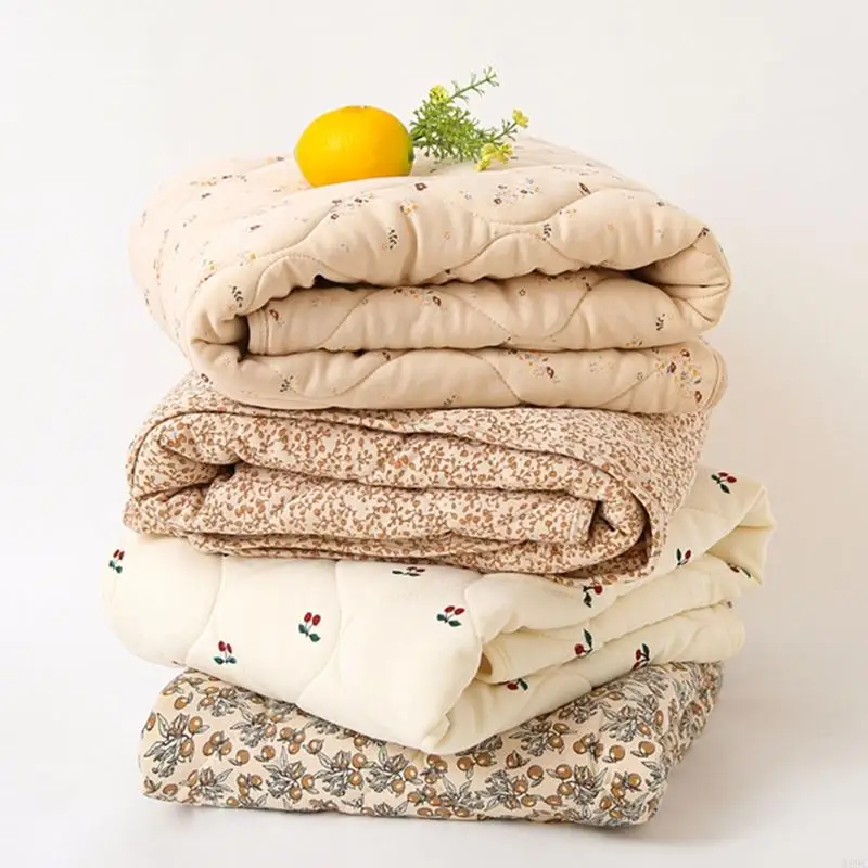 M89C Baby Blanket Warm Swaddling Wrap Winter Autumn Printed Quilt Nap Blanket Bedding