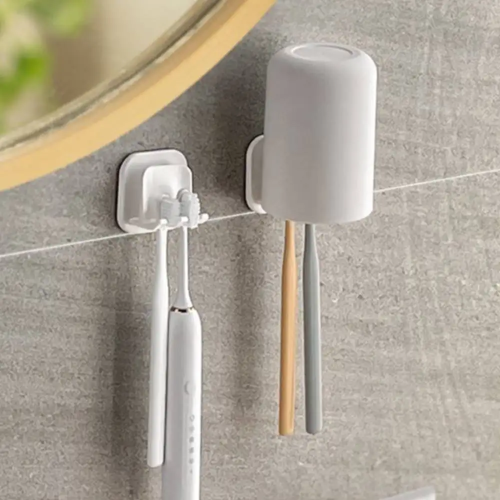 

1pcs Wall-mounted Toothbrush Holder Travel Stand Toilet Shaver Organizer Tooth Brush Storage Rack Bathroom Shelves Gadgets