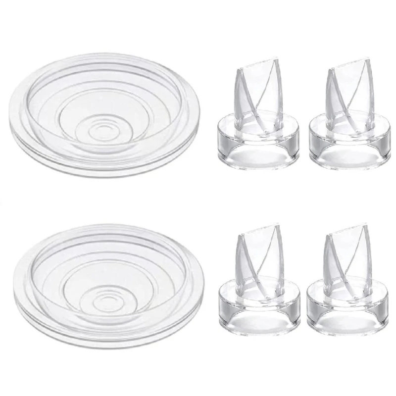 6pcs Silicone Diaphragm & Duck Mouth Set Rubber Duckbill Valves & Silicone Diaphragm set Replacement for Breast Pump 2