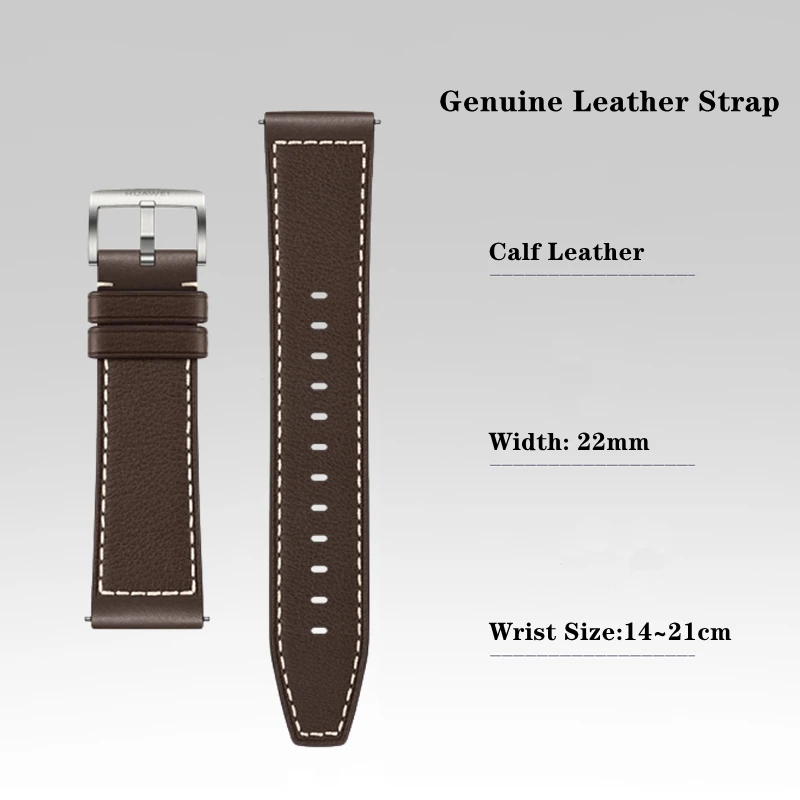 Premium Leather Watch Strap - 22mm, Vegan-Friendly