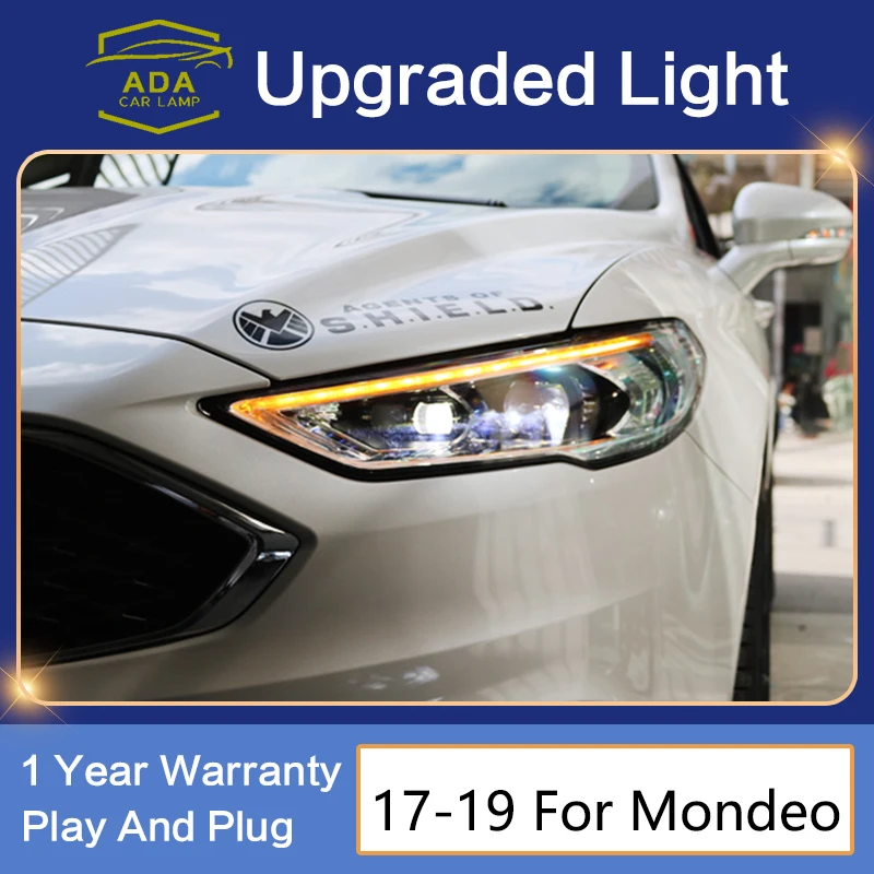 

Headlights For Ford Mondeo Fusion 2017-2019 DRL Daytime Running Light Head Lamp Full LED With Blue Start