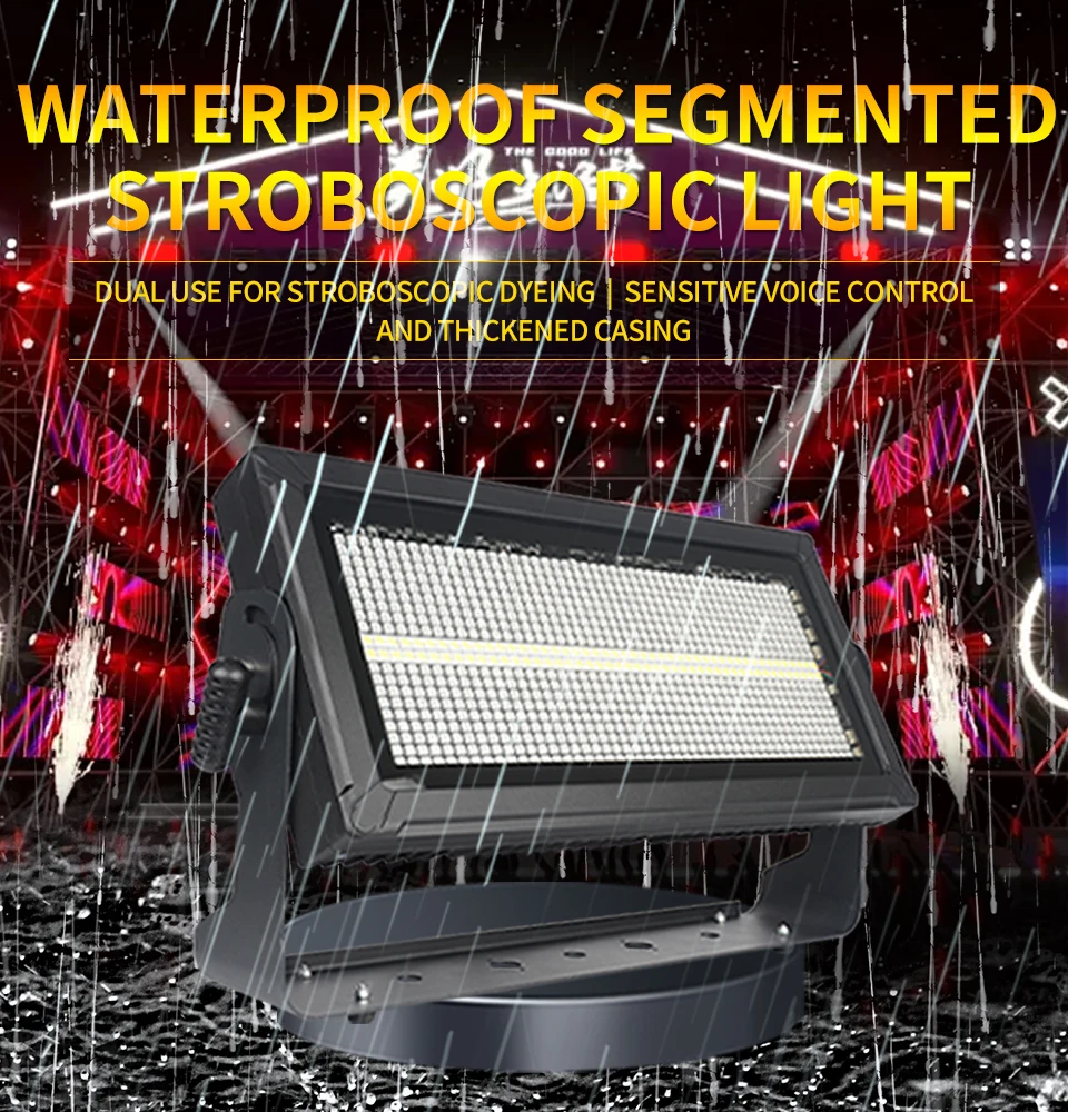 350W High Power Waterproof Strobe Light DMX 24RGB+12 White Light RGBW IP65 Outdo