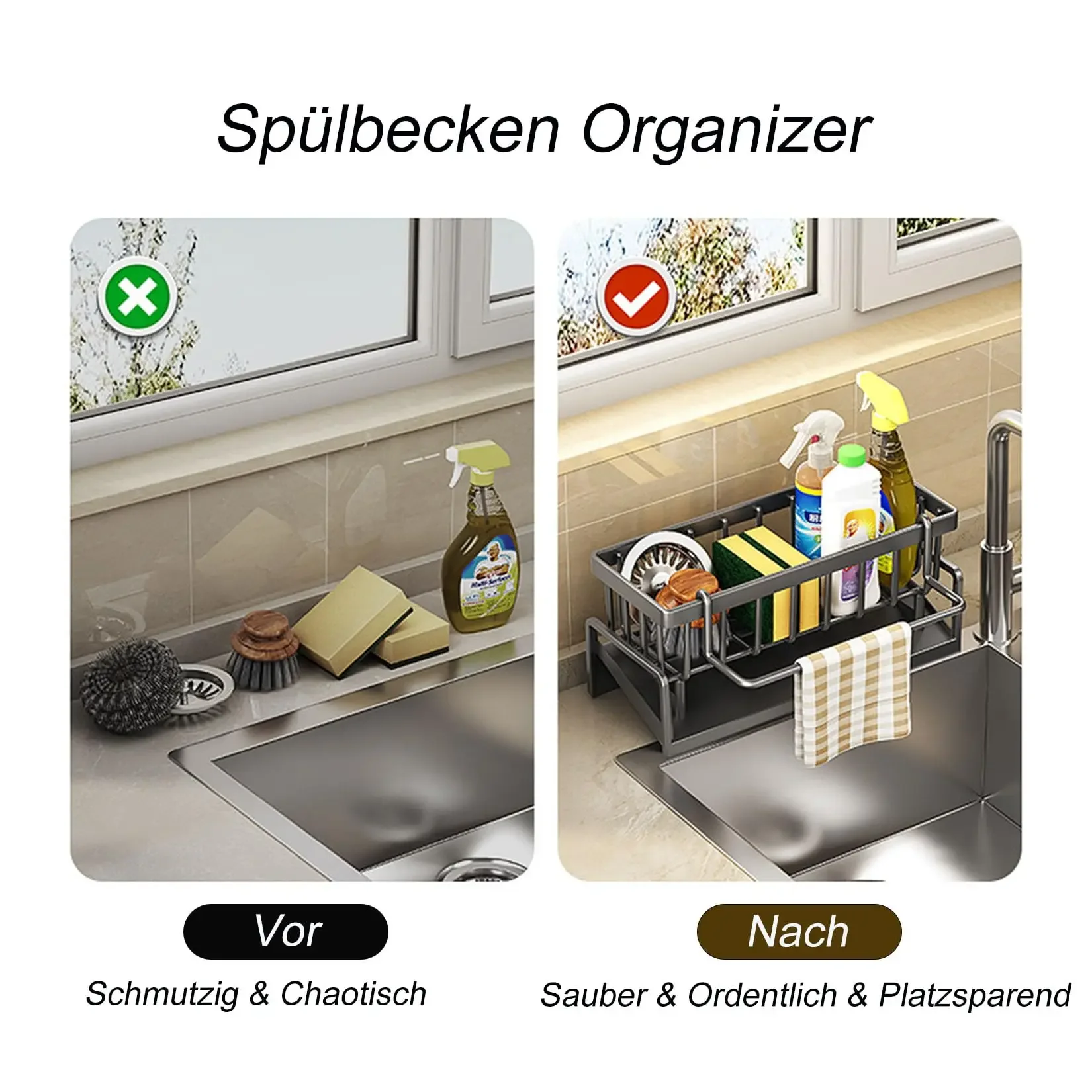 Multifunctional Kitchen Sponge Rack 2
