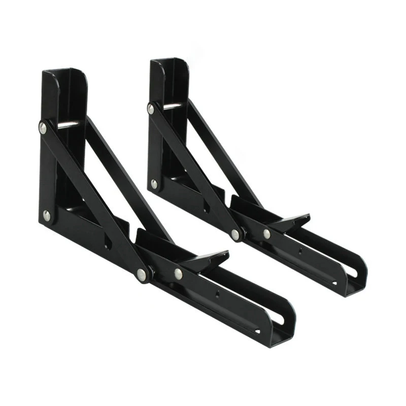 2PCS 6-20 Inch Adjustable Wall Mounted Triangle Folding Angle Bracket Bench Table Shelf Bracket Furniture Heavy Support Hardware Folding Shelf Bracket Shelf Bracket