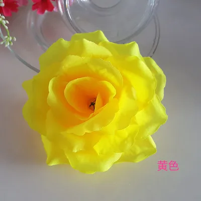 Set of 10 Gold Silk Rose Artificial Flower Heads for Wedding and Home Decor