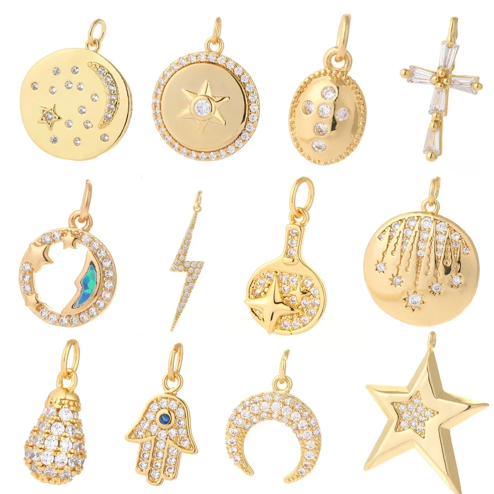 

Star Pendant Charms for Jewelry Making Designer Charms Geometric Round Rectangle Dangle Charm Diy Earrings Neckalce Bracelet