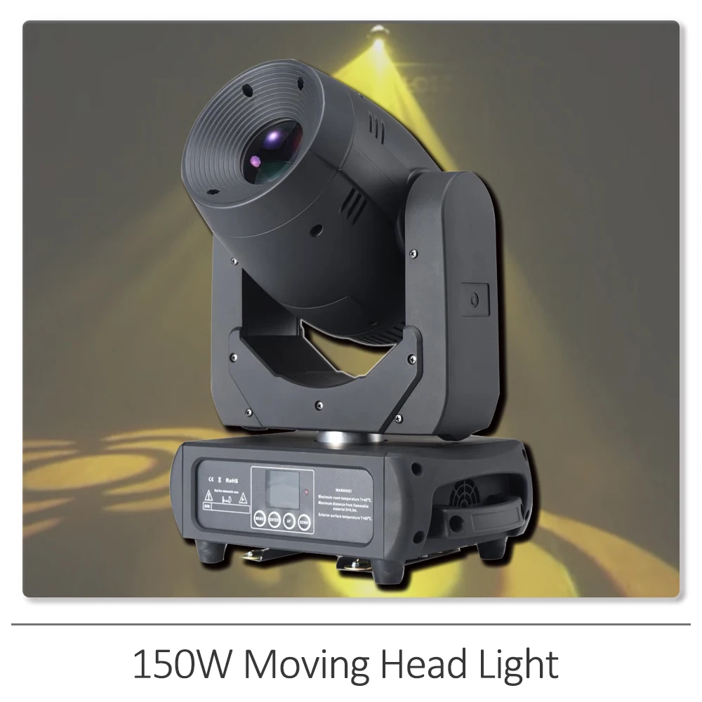 YUER 150W Moving Head LED Gobo Spot Light DMX512 Control DJ Disco Wedding  Party Holiday Dance Concert Stage Effect Atmosphere