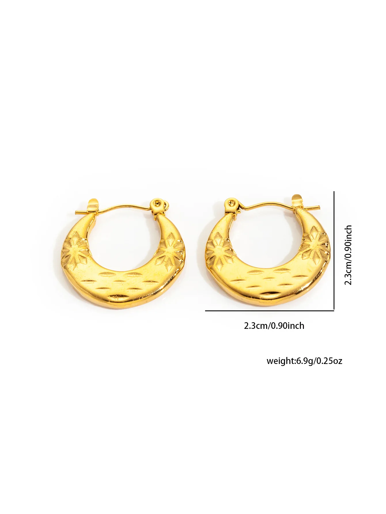 Dainty Handmade Stainless Steel Geometric U shape Earrings For Women Minimalistic Metal Waterproof Fashion Daily Jewelry 10