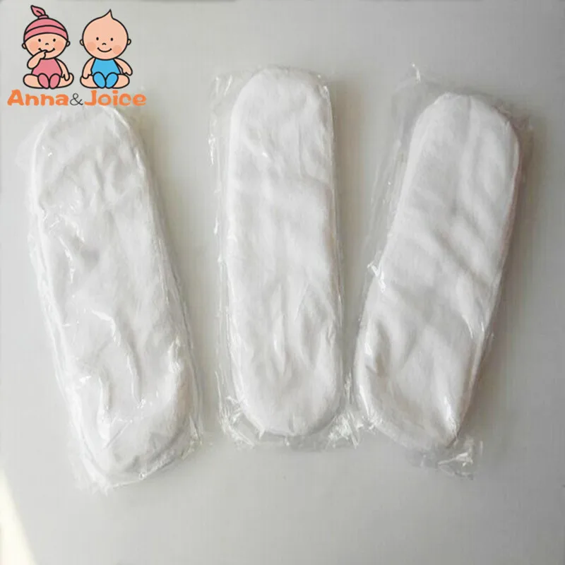 3PC 3Layers Baby Cloth Diaper Pad Nappy Inserts Washable Reusable Microfiber