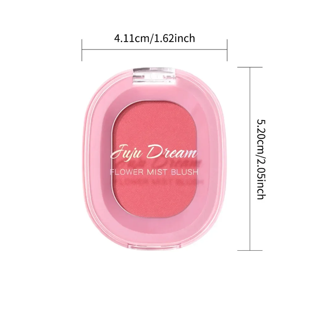 Blush em pó monocromático matte, blush nude natural, iluminador de longa duração, à prova d'água, fácil de aplicar, seguro para o Natal._voghion.com