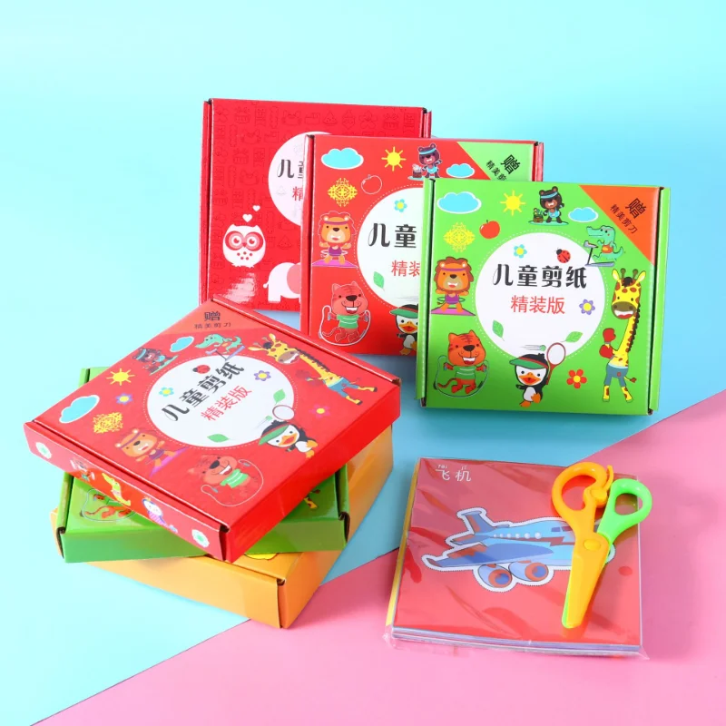 

96pcs Children Handmade Paper Cut Book Craft Toys DIY Kids Crafts Cartoon Scrapbooking Paper Toys for Kids Learning Toys Gifts