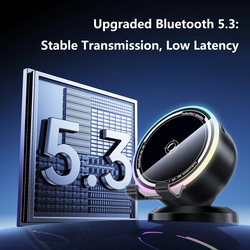 Sensore intelligente per supporto per cellulare, audio, luce RGB pulsante, altoparlante Bluetooth multifunzione da tavolo 2026_voghion.com