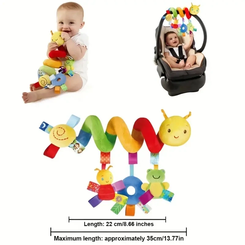 Baby crib winding with rattle bell paper multi-functional stroller hanging bell early education toy cart pendant 3
