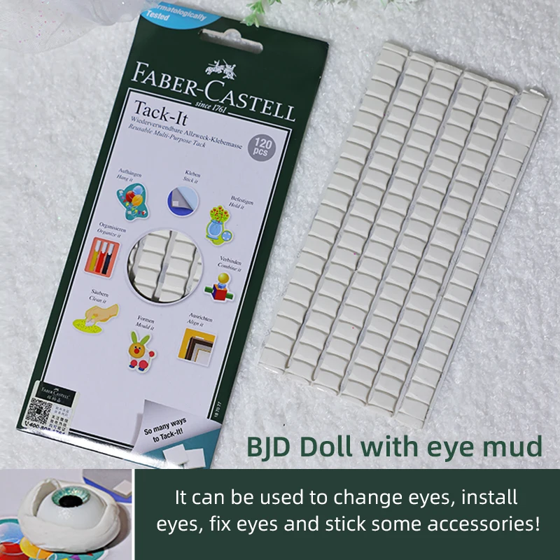 Eye clay BJD baby Makeup maintenance White hand change eye fix eye material can be reused holder moulds square and cylindrical shaped clay mould crafts moulds silicone material for diy hand making lover