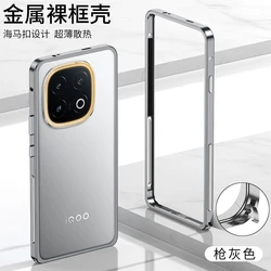 Ultra - Thin Metal Frame Case with Heat Dissipation and Shockproof Bumper Cover for IQOO 13 (GRAY)