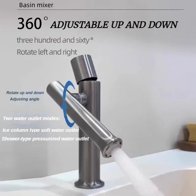 ก๊อกน้ำอ่างล้างหน้าสแตนเลส GEGVE 304 สำหรับห้องน้ำ อ่างล้างหน้า หัวก๊อกถอดได้ สำหรับอิสราเอล 3