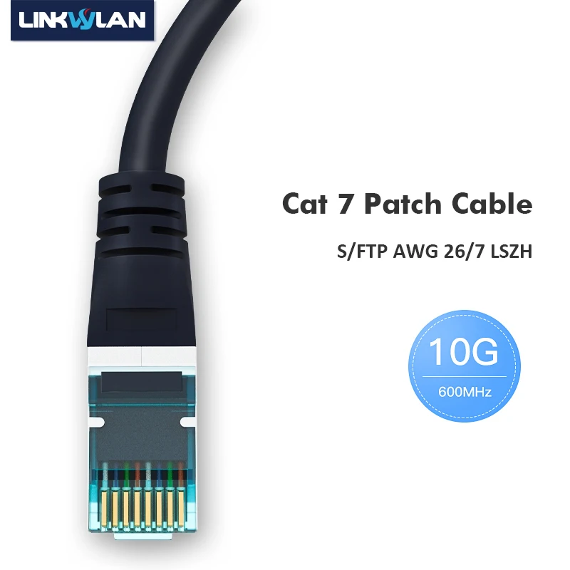 

10G Ethernet RJ45 Cat7 Patch Cord Network Cat 7 Patch Lead Cable Snagless Shielded LSZH 10m 15m 20m 25m 30