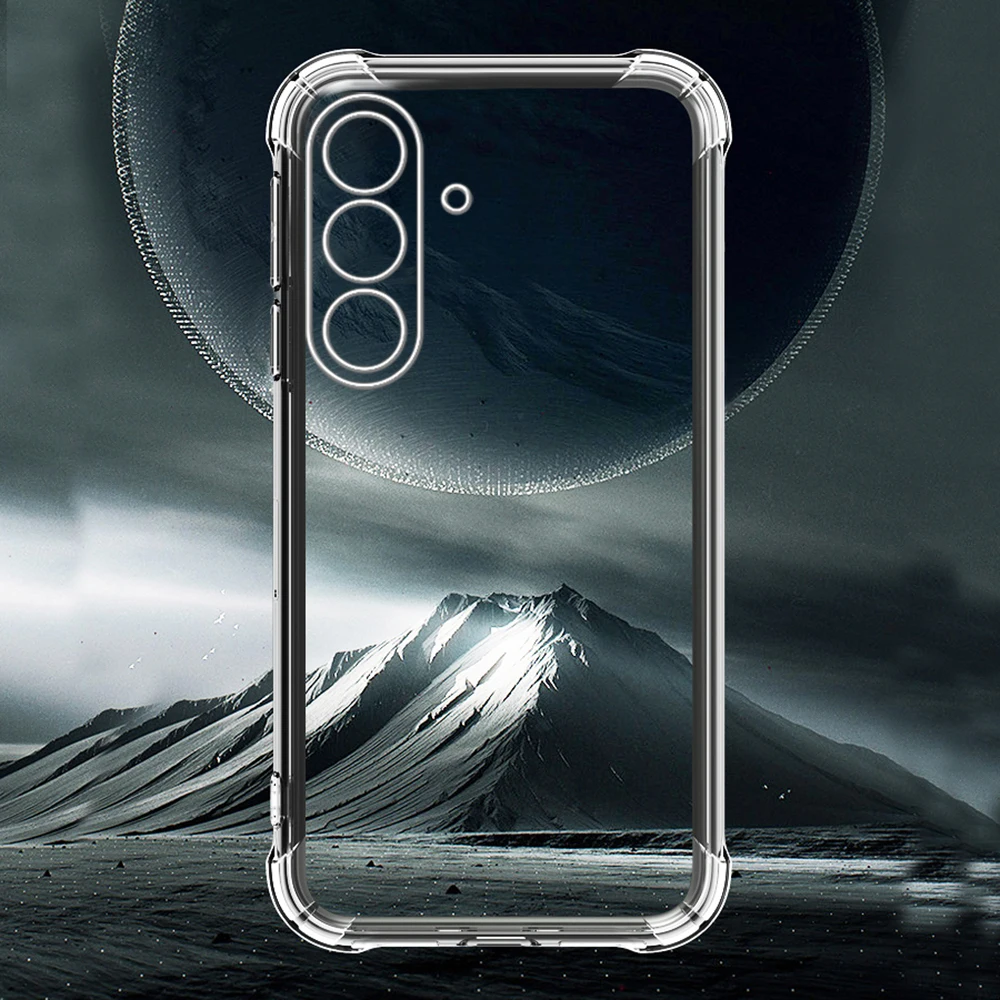 Anti-Yellow Transparent Shockproof Soft Back Cover - Clear TPU Case