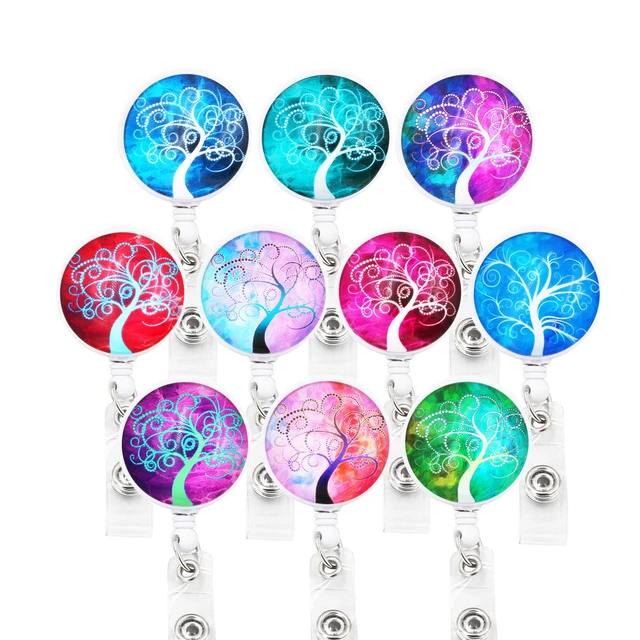 Butterfly Badge Reels Retractable Rhinestone Badge Holders Butterfly Name  Tag Holder Reels with Alligator Clips and Belt Clips f - AliExpress