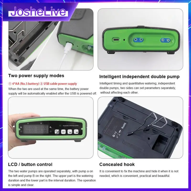 

Новая умная капельная система с автоматическим таймером, устройство для полива, садовый водяной насос, контроллер для горшечных растений, цветов, 20 Горшков