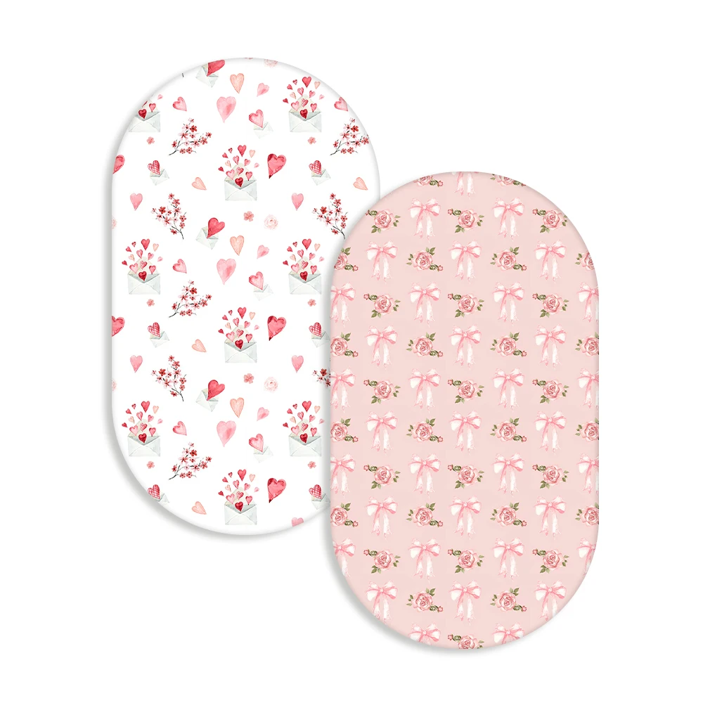 HappyFlute 2Pcs Baby Bassinet Mattress Covers Set Super Soft Elastic Design Removable Bed Cover for Infants 1