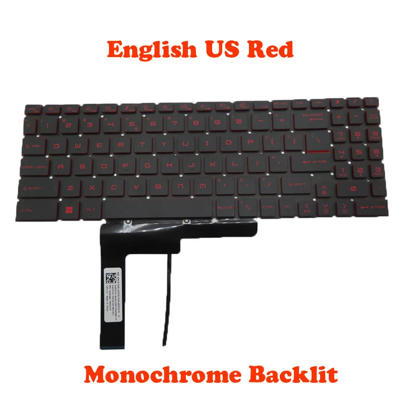 

Клавиатура с красной подсветкой для MSI Katana 17-B11U Katana 17 B11UCX, США, Болгария, BG