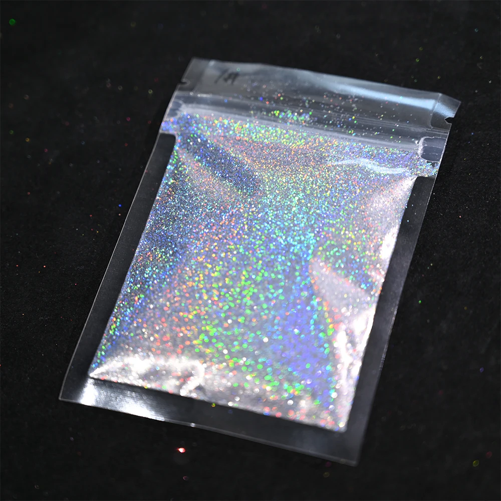 Laser olografico arcobaleno Glitter per unghie 0.2MM Sparkly Nails Glitter Powder 10G/5G abbagliante Glitter Dust decorazione per unghie fai da te