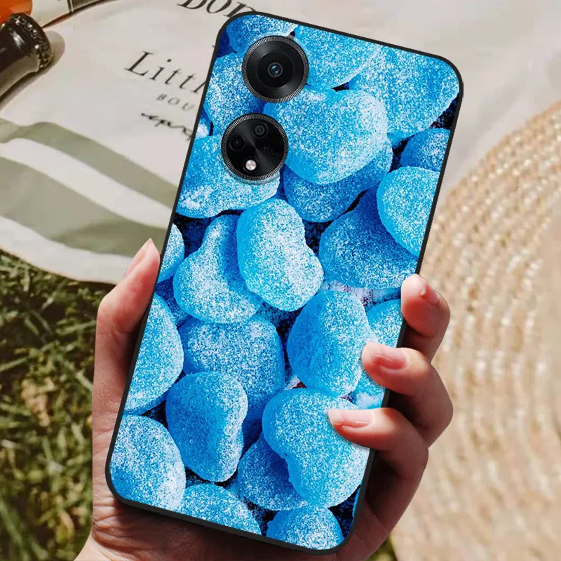 Stylish Black Silicone Painted Soft Phone Case - Premium TPU Protective Cover