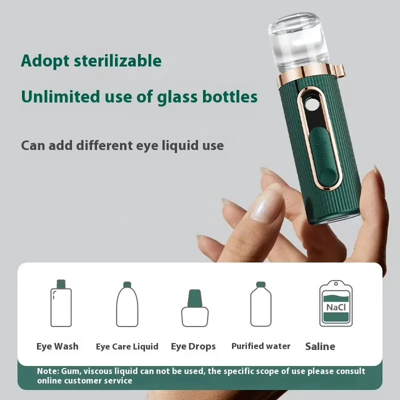 Home Eye Nano Sprayer Electric Eyes Steam Hot Compress Eye Moistening Instrument Eye SPA Washing Face Skin Humidifier Relieve 4