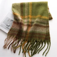 НОВЫЙ роскошный зимний толстый теплый шарф, женский кашемировый платок и накидки, шейный платок из пашмины, Bufanda, женский длинный Tessel Echarpe 2025 — изображение 6