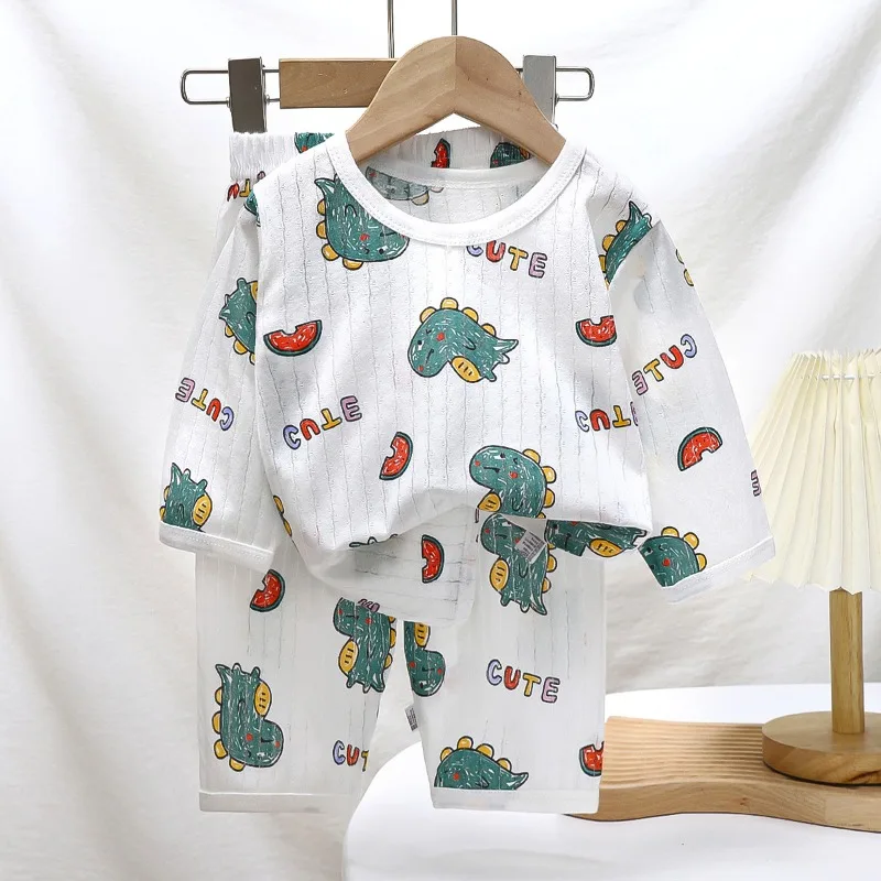 Baby Pajamas Sets Cotton Child Pajamas Toddler Long Sleeve Baby Nightwear Pyjamas Kids Cartoon Homewear