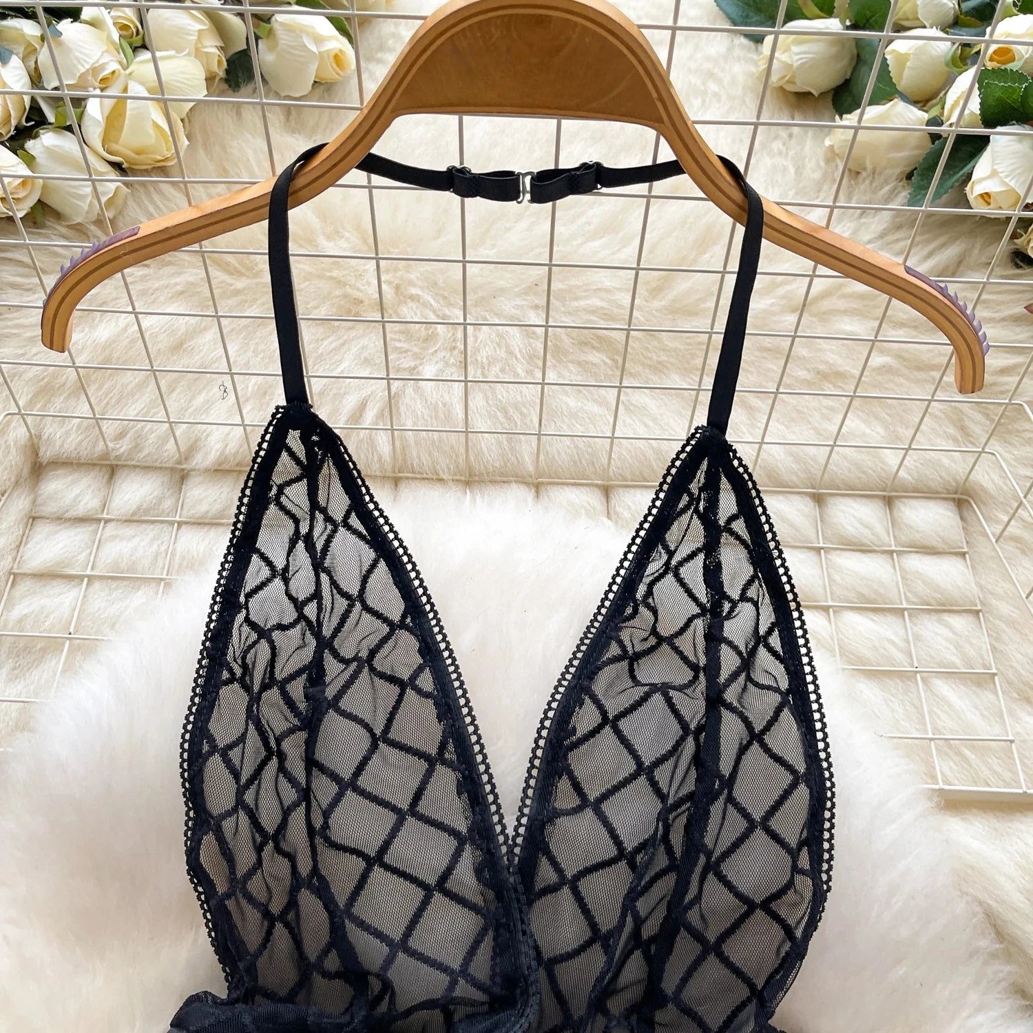 fitted one-piece with strappy waist detail