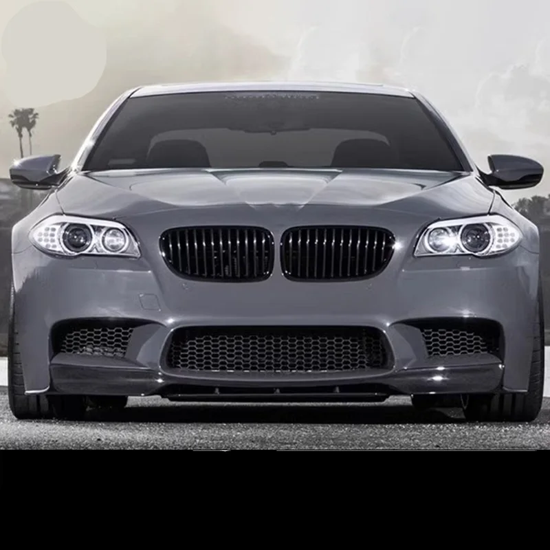 BMW 5 시리즈 M5 F10 F18 차량용 M5 F10 F18 V 스타일 프론트 립 카본 파이버 프론트 범퍼 턱, 카본 파이버 프론트 립