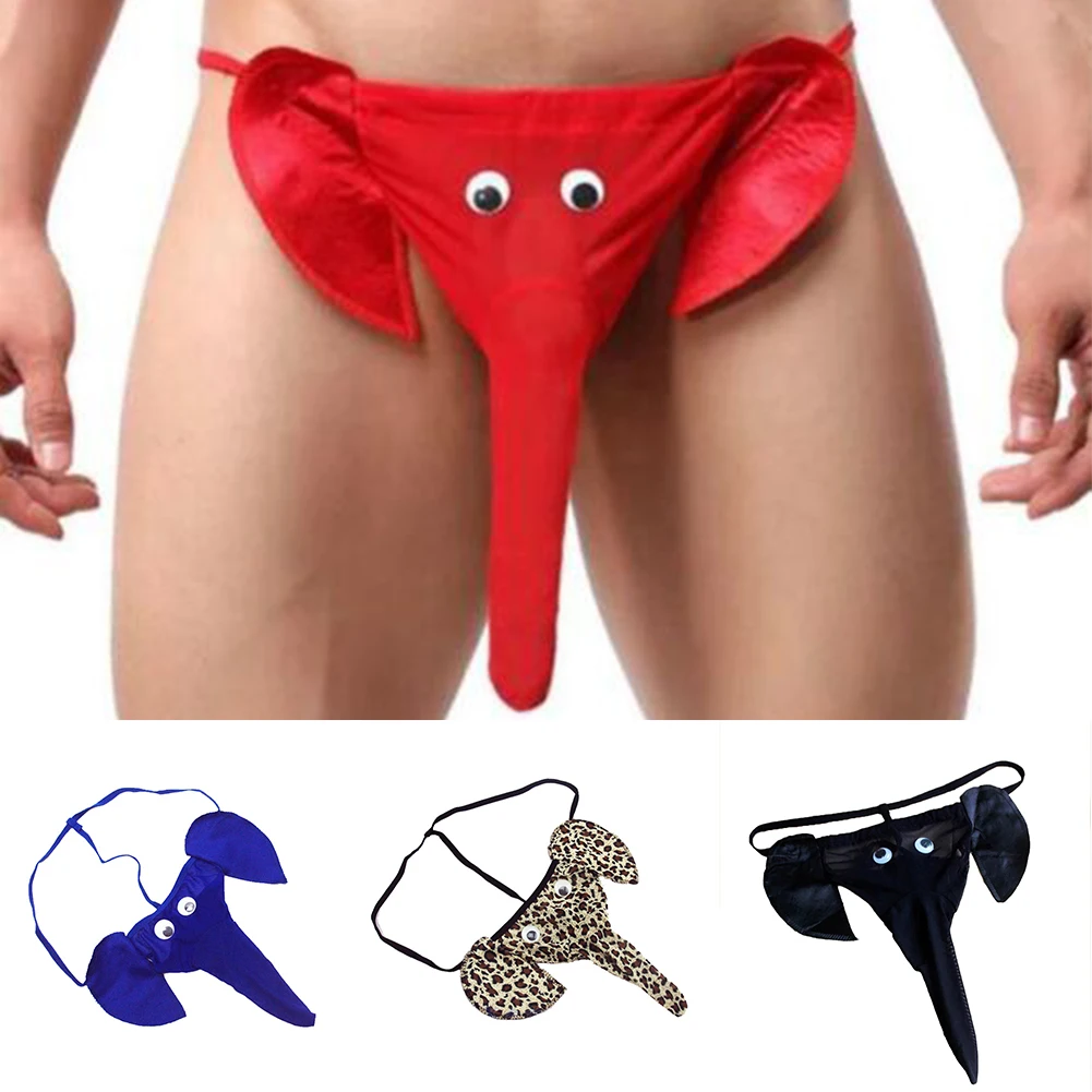 

Men's Elephant Thongs Bikini Underwear Enhance T-Back G-String Briefs Pouch Panties Bikini Underpants Calzoncillo Hombre Lingeri